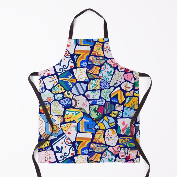 Item preview, Antoni Gaudi Multi Pattern print design - Dark Blue Background - Seamless pattern, Colourful, playful,  designed and sold by SemDesigns1.