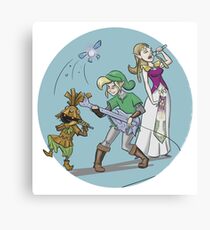 Zelda and Link - The Hyrule Band Canvas Print
