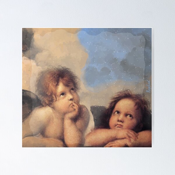 Angels, Painting by Raphael Sanzio, with his Signature (ACCI