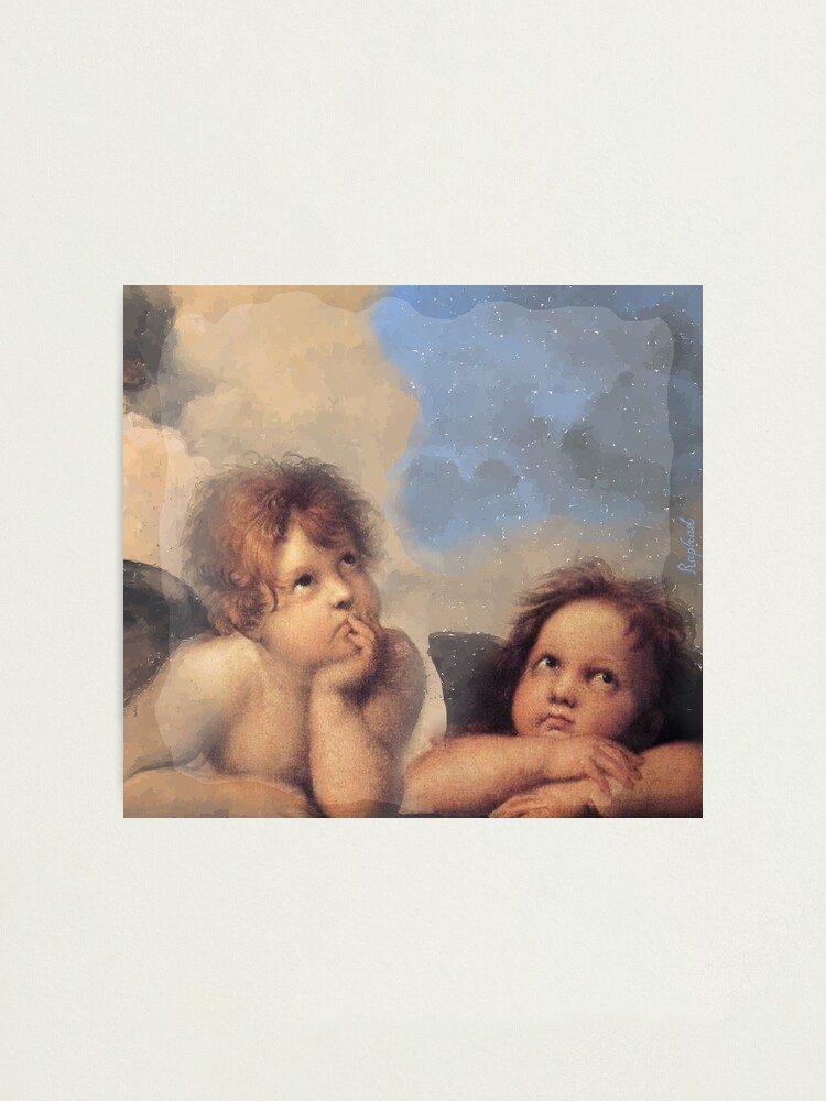 Angels, Painting by Raphael Sanzio, with his Signature (ACCI