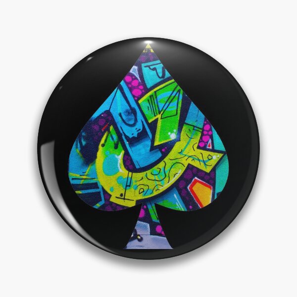 Item preview, Colorful graffiti spike (spades) shape- graffiti aesthetic style designed and sold by Red-ElYoubi.