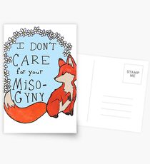 Feministischer Fuchs Postkarten