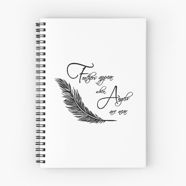 Item preview, Feathers Appear When Angels Are Near - Black designed and sold by SpoofTShirts.
