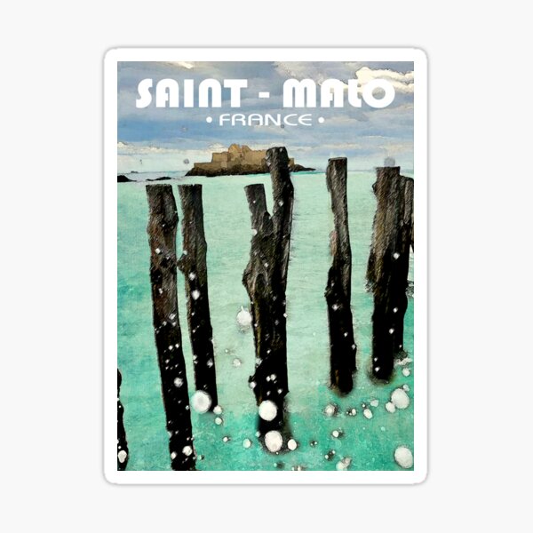 Aperçu de l'œuvre Affiche de voyage de Saint Malo créée et vendue par Janeclarbour.