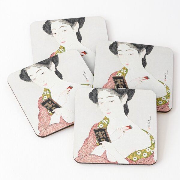 Item preview, Woman Applying Powder by Goyō Hashiguchi designed and sold by Japaneseartsoul.