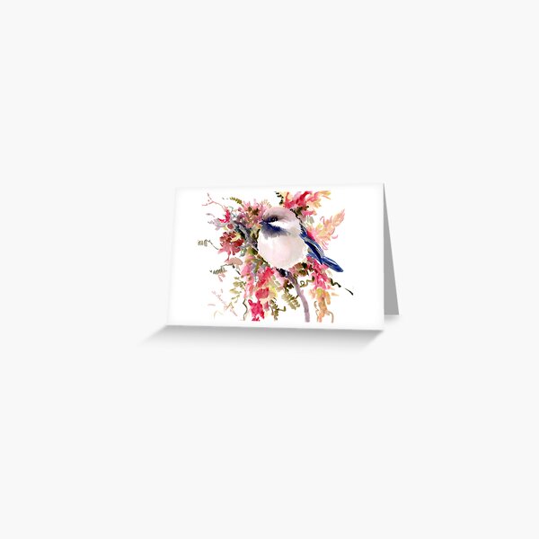 Item preview, Chickadee and Flowers designed and sold by surenart.