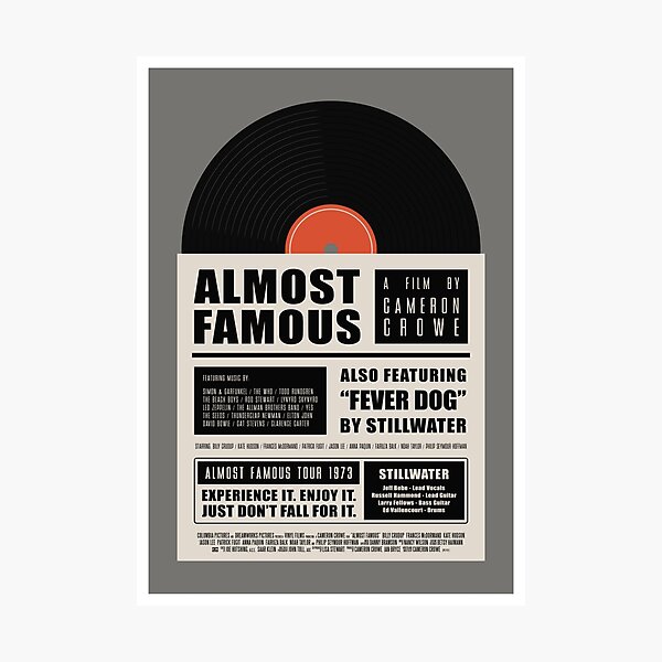 Almost Famous film poster Photographic Print