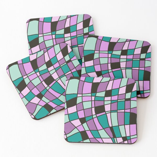 Item preview, Mosaic Stained Glass Inspired Abstract Art Pattern Print Painting designed and sold by hopecope.