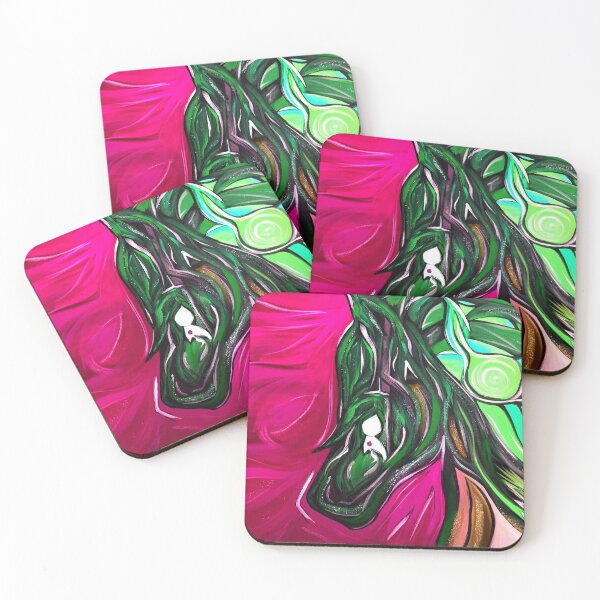 Item preview, Green Horse and a Pink Sky designed and sold by KR Art Studio.