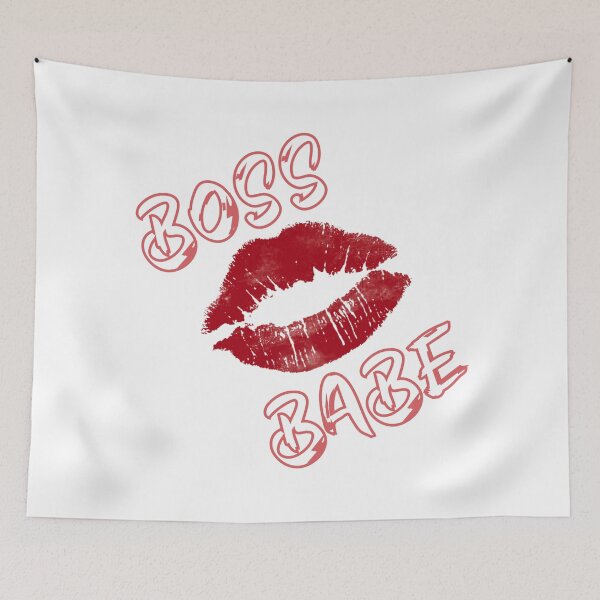 Aperçu de l'œuvre Babe patron avec un design de lèvre rouge vif créée et vendue par FrubbleShop.