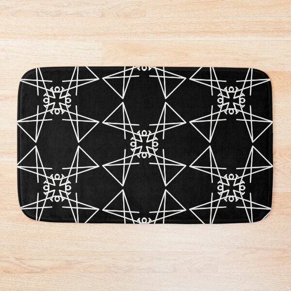 Item preview, Lucifer Sigil Love Square Pattern White designed and sold by AlasAHintStudio.