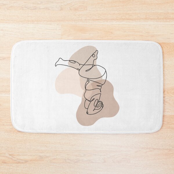 Item preview, Curvy woman yoga line art (Headstand) designed and sold by HalfmoonCreativ.