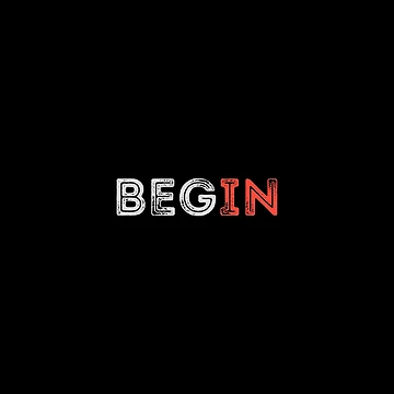 Artwork thumbnail, Begin Text Design by PrimeDesignShop
