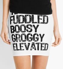 Phish Tipsy Fuddled Boosy Groggy Elevated Mini Skirt