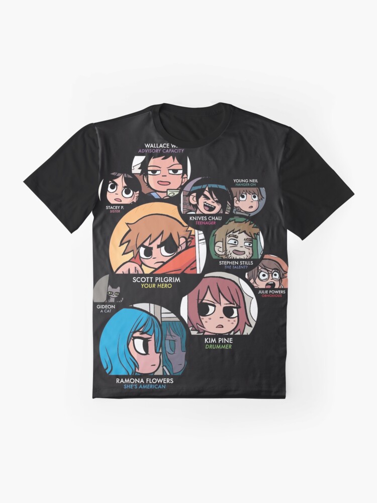 Alternate view of Scott Pilgrim characters Graphic T-Shirt