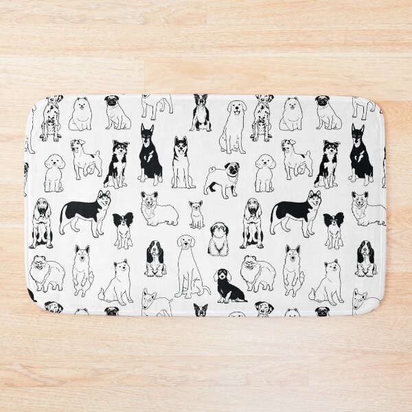 Item preview, Cute Dogs Black and white pattern Dog breeds designed and sold by martstudio.