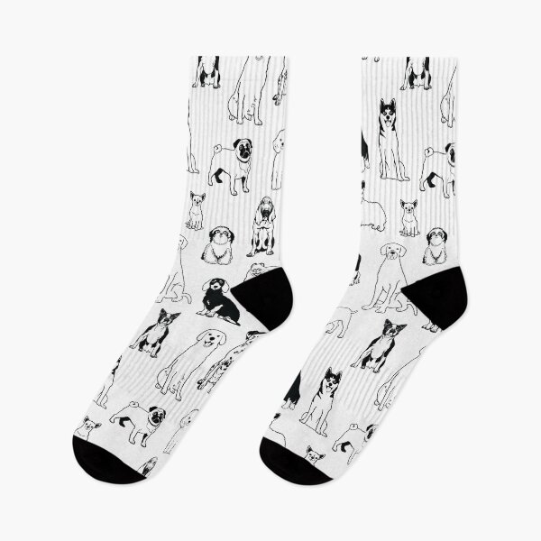 Item preview, Cute Dogs Black and white pattern Dog breeds designed and sold by martstudio.
