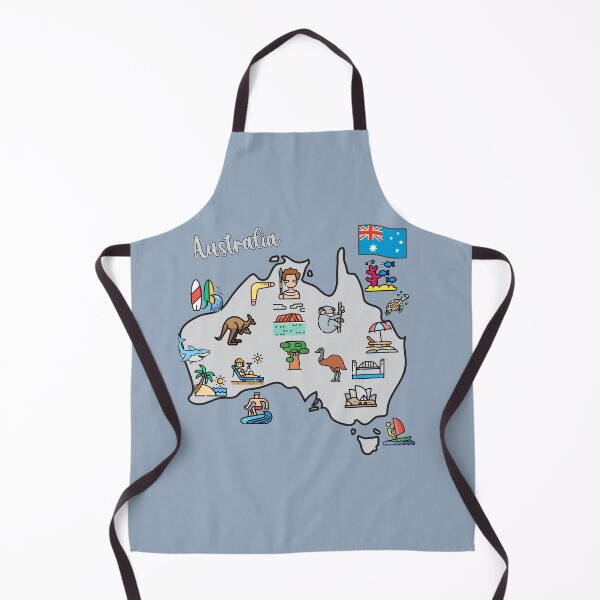 Item preview, Australia map. Icons of landscape, animals, culture, symbols designed and sold by mashmosh.