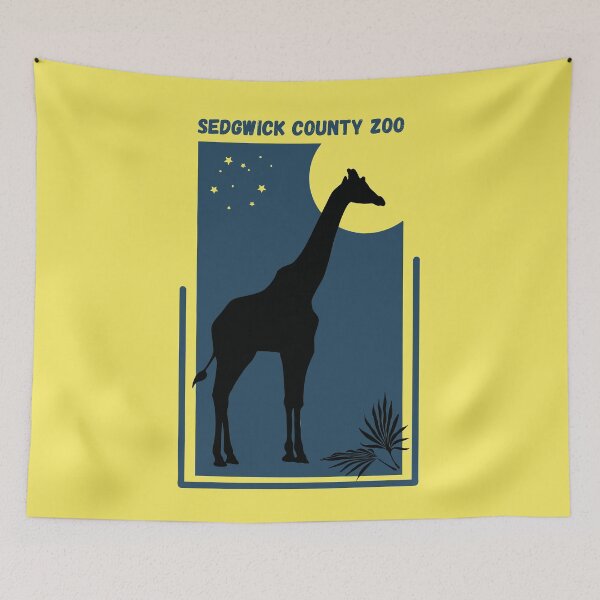 Item preview, Sedgwick County Zoo in Wichita, Kansas, United States - Vintage Style Geometric Modern Poster designed and sold by Vintage-TM.