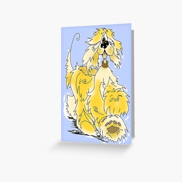 Item preview, Self Masked Gold Afghan Hound. Cartoon. Running. designed and sold by chepea2.