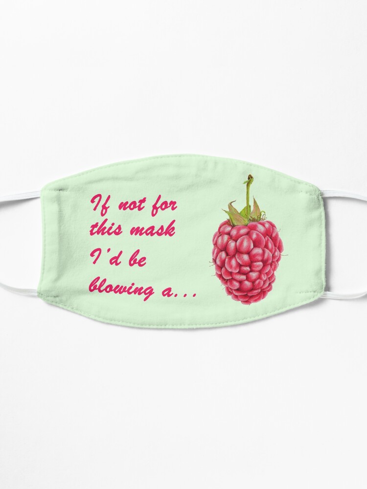 Alternate view of If not for this mask Id be blowing a raspberry Mask