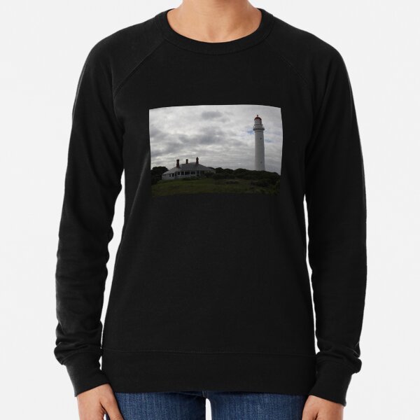Dramatic Lighthouse on Hill Lightweight Sweatshirt