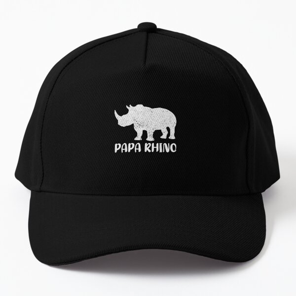 Mens Rhino Animal Lover Papa Rhino Father's Day | Perfect Gift For you and friends Baseball Cap