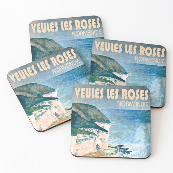 Item preview, Veules les Roses Travel Poster designed and sold by Janeclarbour.