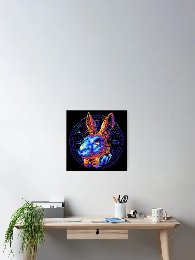 Thumbnail 2 of 3, Poster, Colorful Rabbit designed and sold by DeimosArt.