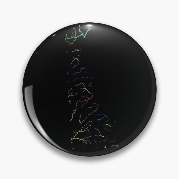 Item preview, Delaware River Basin Map in Rainbow Colours with Black Background designed and sold by GrasshopperGeo.