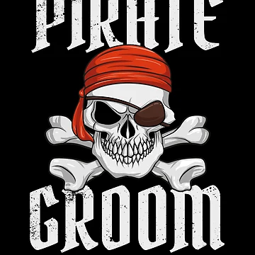 Imagen de la obra Pirate Groom Pirate Skull & Crossbones Pirate Themed Wedding Gear de DynamicDesign