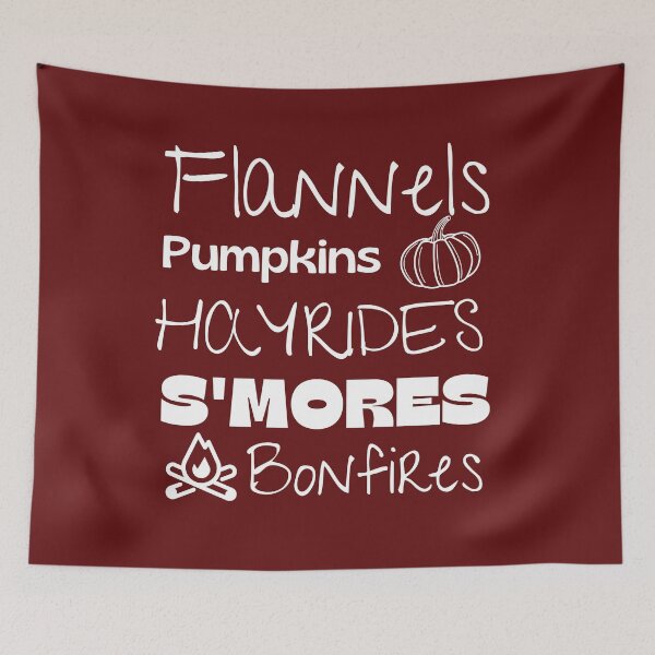 Item preview, Flannels Pumpkins Hay Rides S'mores and Bonfires designed and sold by RunThatApparel.