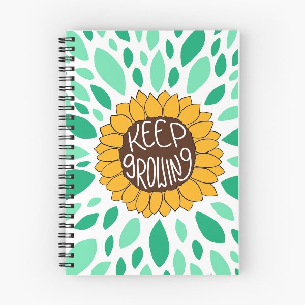 Item preview, Keep growing sunflower - happy yellow handlettered quote designed and sold by scribbli.
