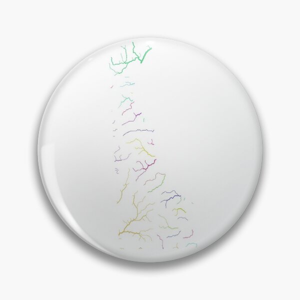 Item preview, Delaware River Basin Map in Rainbow Colours with White Background designed and sold by GrasshopperGeo.