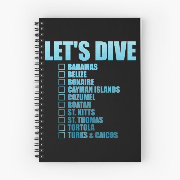 Item preview, Lets Dive Caribbean Island Diver Checklist Love Scuba Diving Gear designed and sold by DynamicDesign.