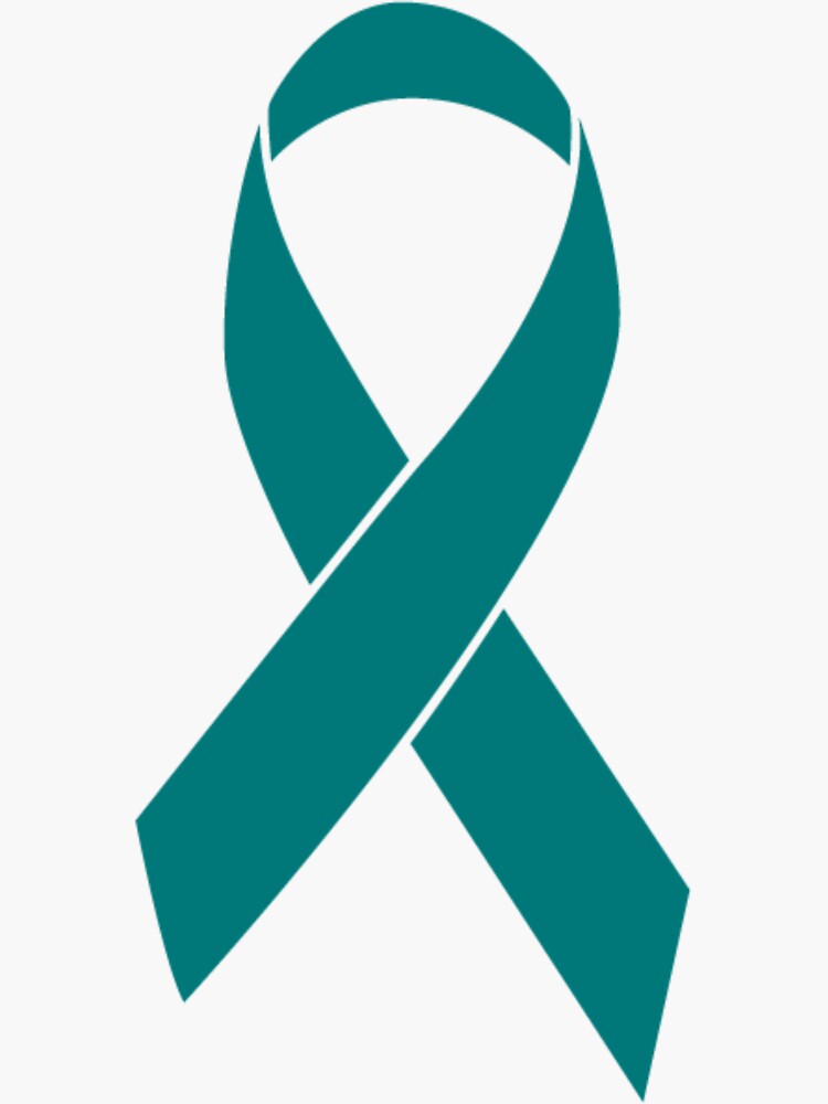 Ovarian Cancer Ribbon Sticker For Sale By Boldnfresh Redbubble 