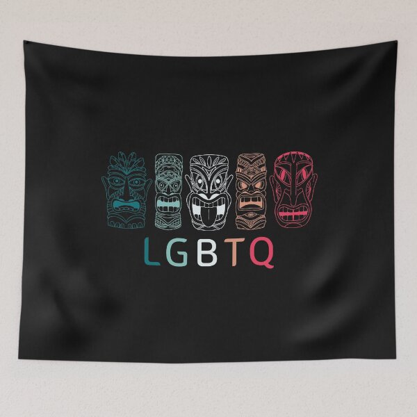 Item preview, LGBTQ Tiki Mask Diversity Maori Polynesia Polynesian Mythology Lesbian Gay Gift designed and sold by TheAplus.