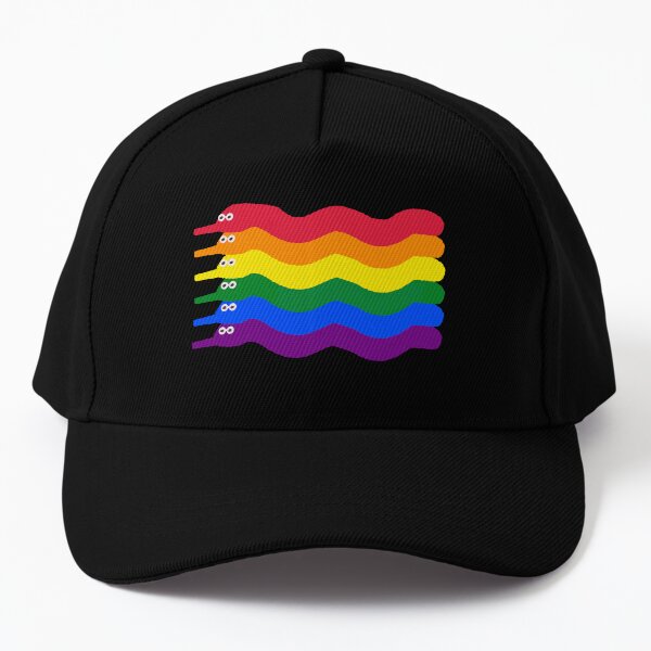 Pride Flag Worm On A String Baseball Cap