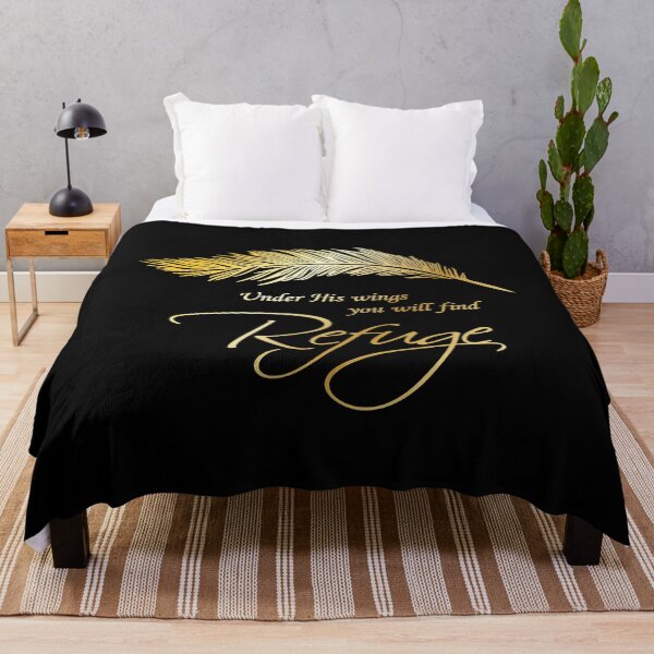 Item preview, Under His Wings You Will Find Refuge - Gold designed and sold by SpoofTShirts.