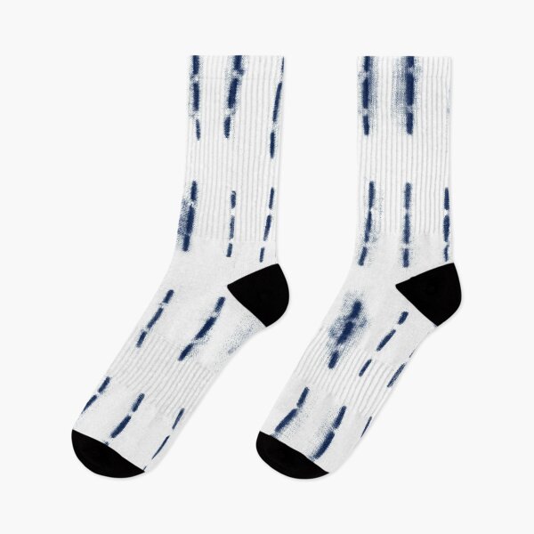 Item preview, Blue indigo stripes over white shibori tie dye designed and sold by marufemia.