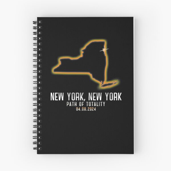 Item preview, New York Map Path Of Totality 4.8.2024 Total Solar Eclipse Gear designed and sold by DynamicDesign.