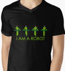 PIXEL8 | Power Station NEON | I AM A ROBOT Men's V-Neck T-Shirt