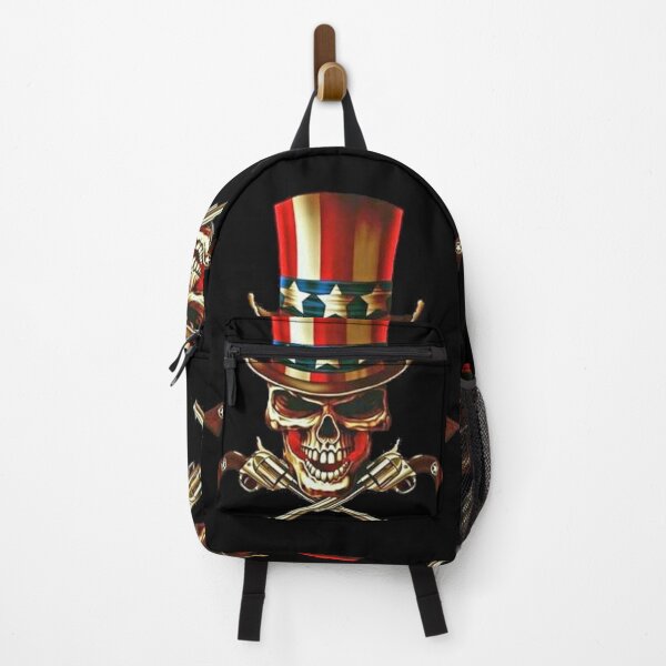 Item preview, USA Skeleton Biker Cowboy Skull Usa freedom designed and sold by slashrose4ever.