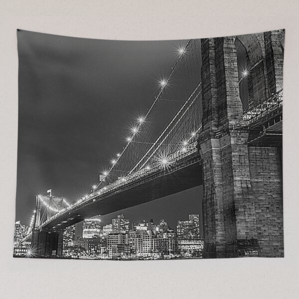 Item preview, Brooklyn Bridge New York City NY Black And White designed and sold by Piper-Deals.