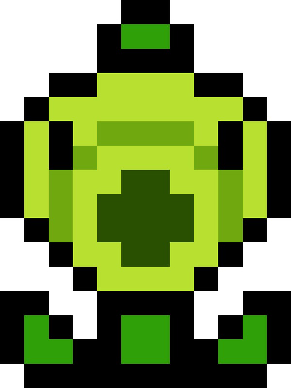 PvZ Peashooter Pixel Art