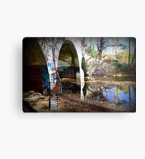 Graffiti in a tunnel Metal Print