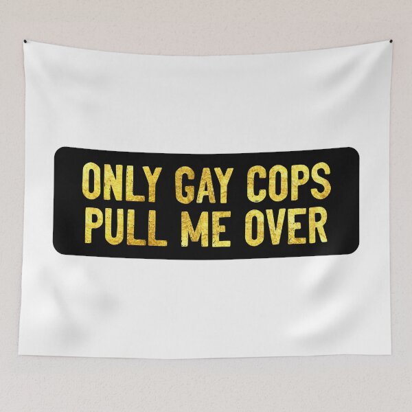 Item preview, Only Gay Cops Pull Me Over Funny Helmet designed and sold by Sour Soul.