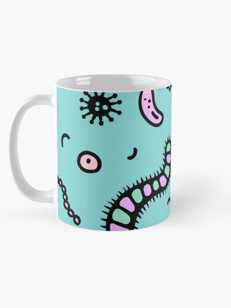 Thumbnail 5 of 6, Coffee Mug, Turquoise Micro macro designed and sold by pixiepatterns.