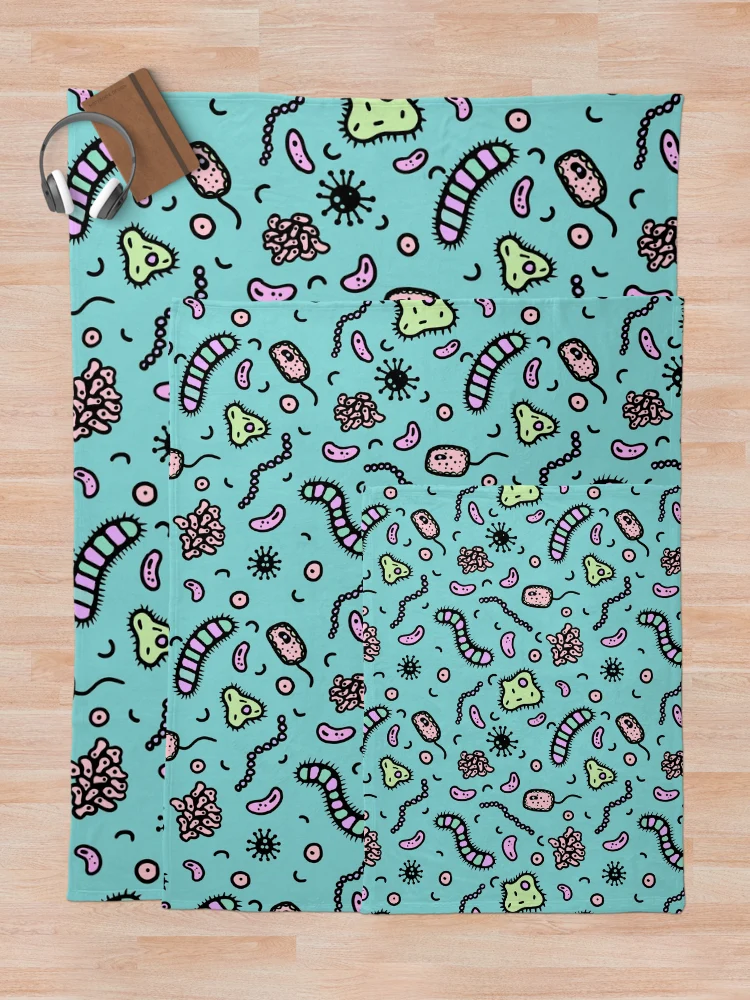 Imagen 5 de 6, Manta con la obra Micro macro turquesa, diseñada y vendida por pixiepatterns.