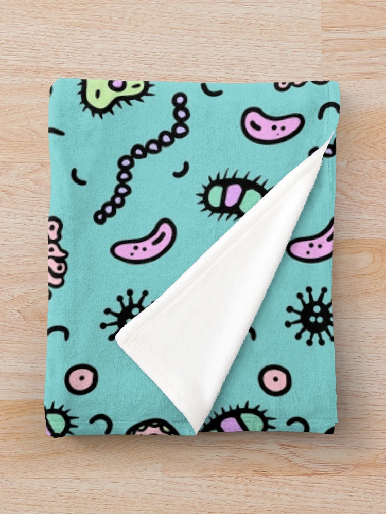 Imagen 3 de 6, Manta con la obra Micro macro turquesa, diseñada y vendida por pixiepatterns.